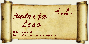 Andreja Lešo vizit kartica